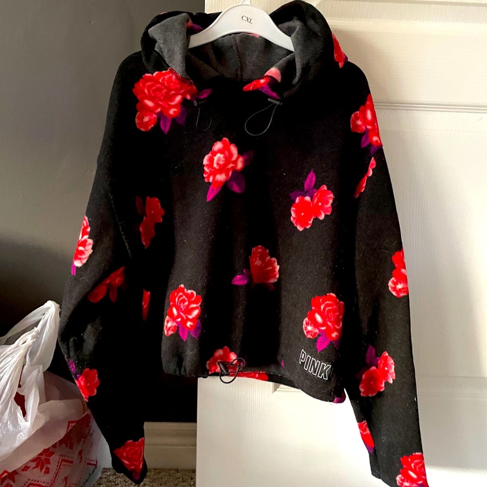 PINK flower hoodie